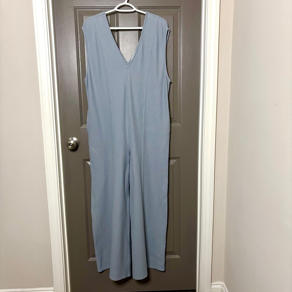 FREE PEOPLE BEACH | Avenue One-Piece Jumpsuit Cotton Oversized Wide Leg Size S - Picture 7 of 14